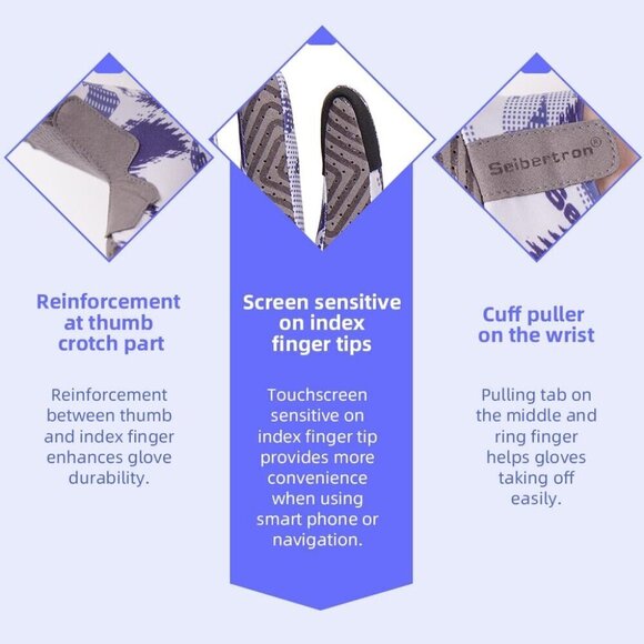 S.P.S.G-1 + Sun/UV Protection Touchscreen Adult & Youth Glove - Picture 5 of 6